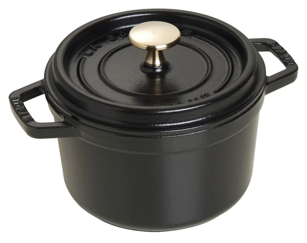 Cocotte fonte d'acier Sans revêtement Avec couvercle Ø 14 cm 11,6 cm 0,8 L Staub Commande En Gros