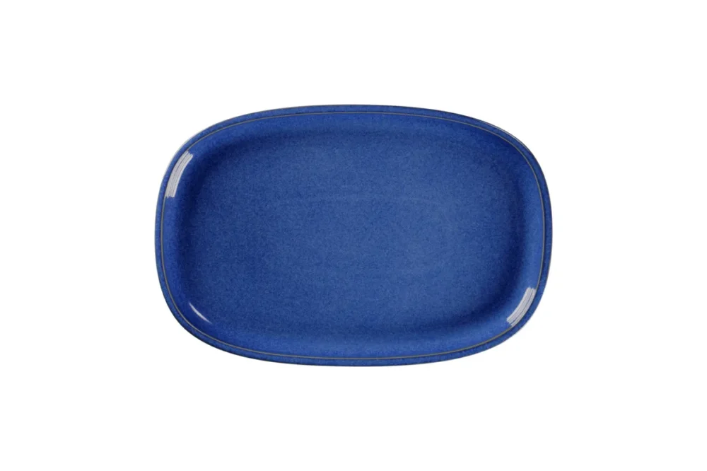 Must-Have Plat rectangulaire bleu porcelaine vitrifiée 30,2 cm Rakstone Ease Rak
