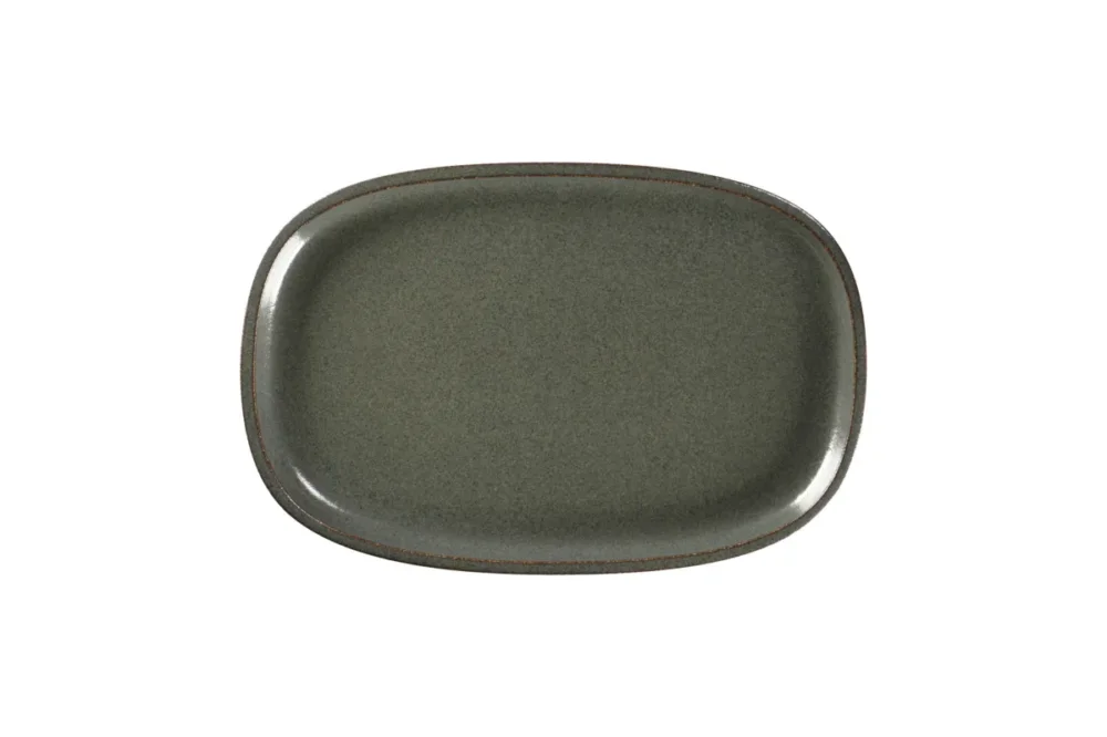 Plat rectangulaire noir porcelaine vitrifiée 30,2 cm Rakstone Ease Rak Soldes
