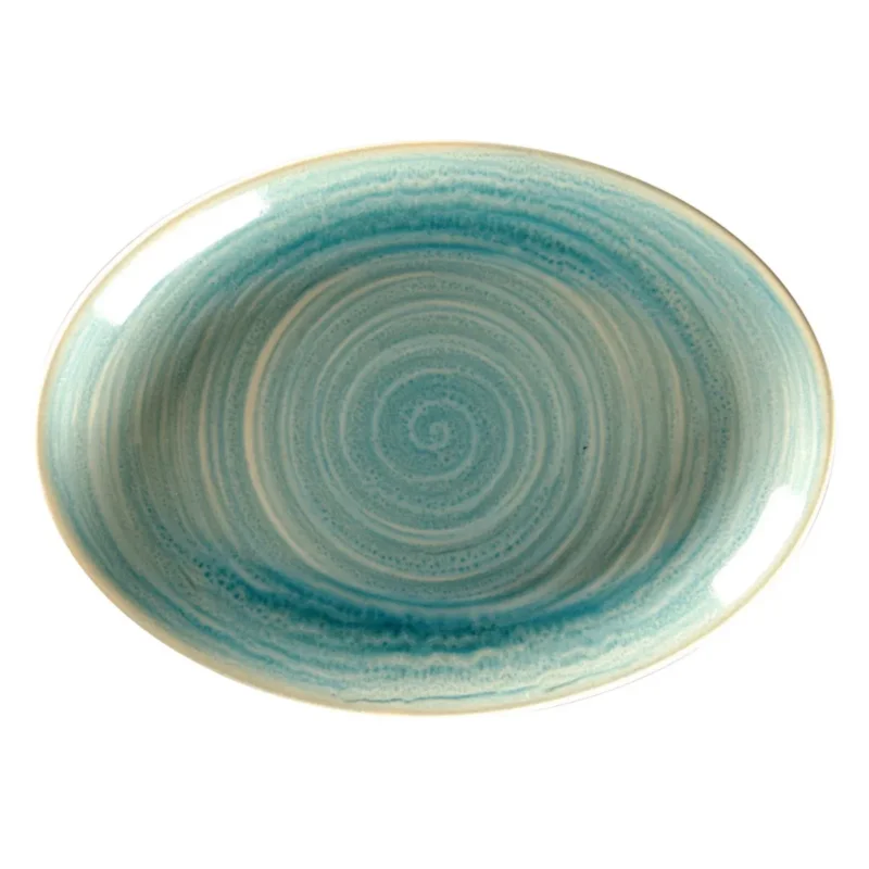 Nouveauté Plat ovale Saphire porcelaine vitrifiée 21 cm Rakstone Spot Rak