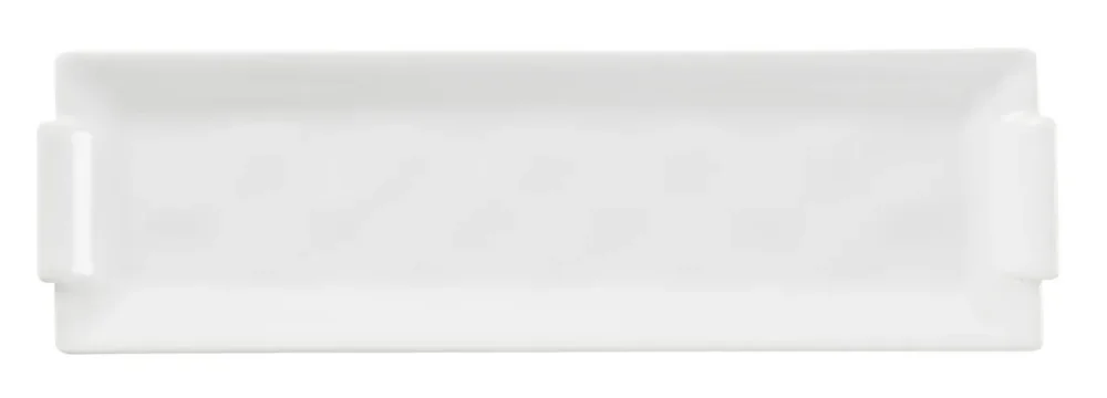 Petit Prix Plat rectangulaire blanc porcelaine culinaire 43 cm Bombay Revol