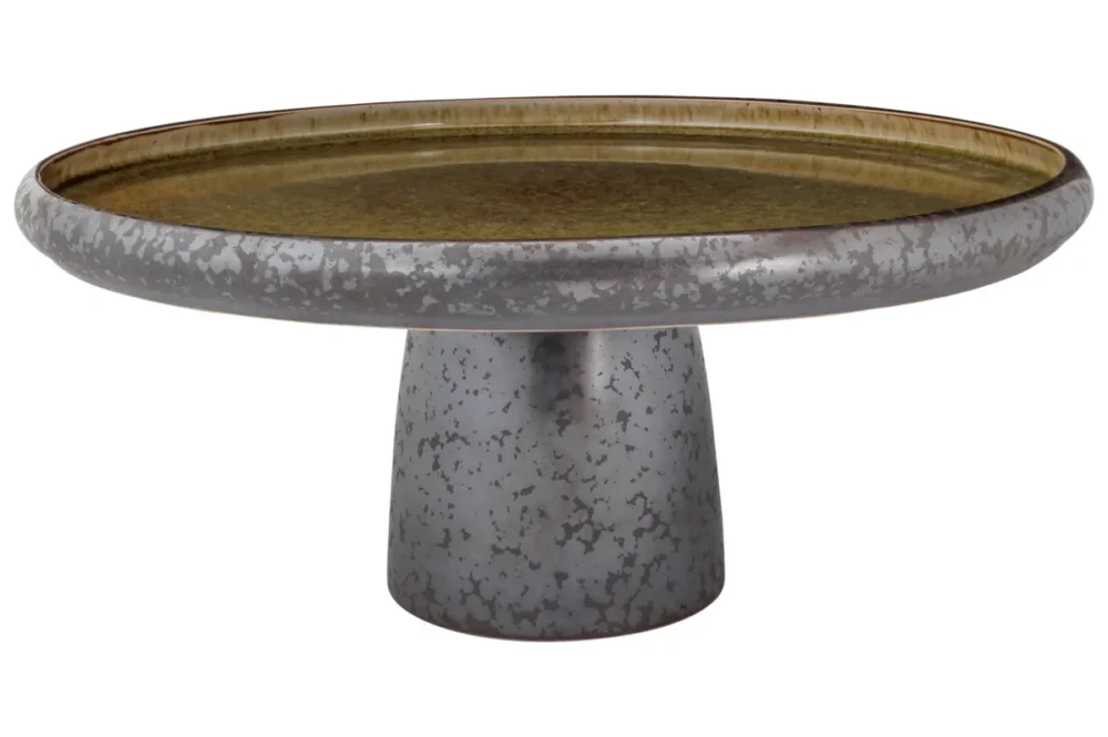 Plateau surélevé rond argent porcelaine Ø 29 cm Elements Mineral Proof Acheter En Ligne