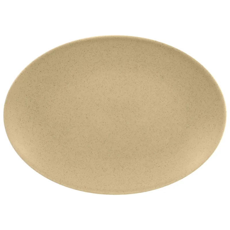 Certifié Plat ovale beige porcelaine vitrifiée 32 cm Genesis Rak