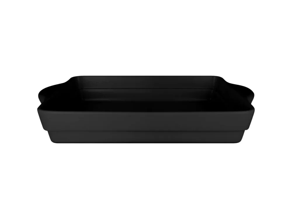 Prix Bas Terrine rectangulaire noir porcelaine vitrifiée 32x22 cm Chefs Fusion Rak