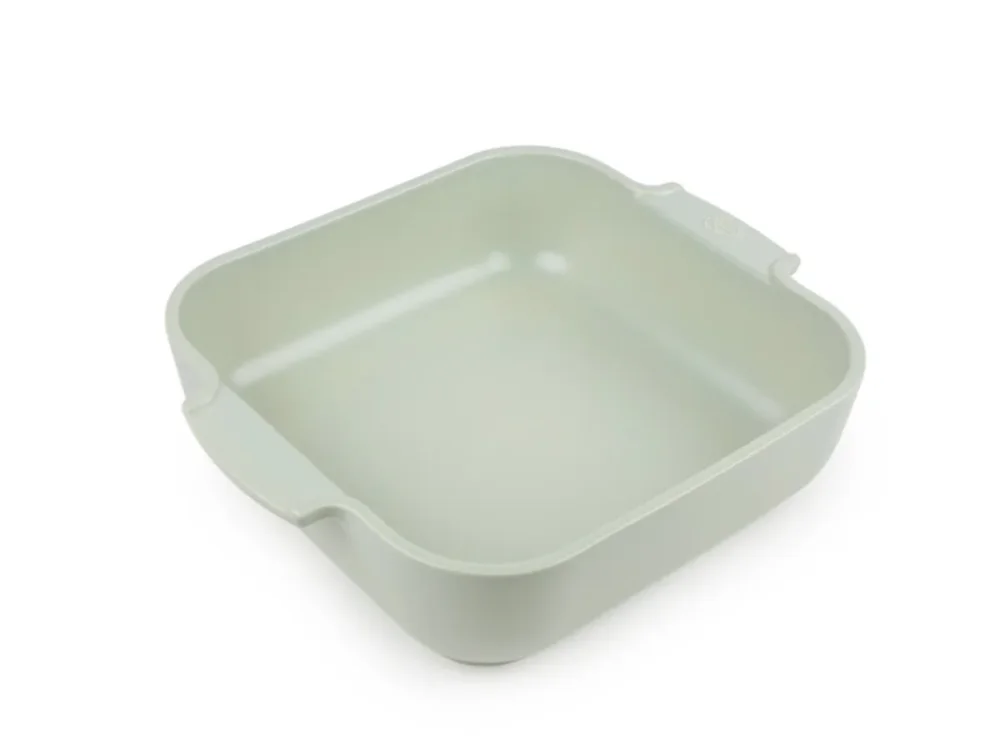 Prix Promo Plat à four carré vert sauge porcelaine 28 cm Céramique Peugeot Saveurs