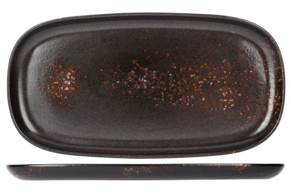 Plat rectangulaire noir porcelaine 40 cm Etna Proof Jusqu’à Épuisement Des Stocks