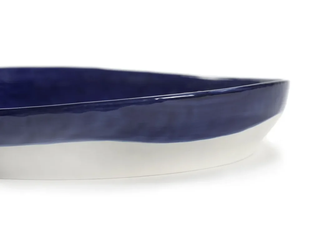 Expédié Aujourd’hui Plat rond lapis lazuli swirl - points blancs grès émaillé Ø 36 cm Feast By Ottolenghi Serax