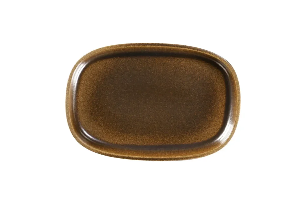 Plat creux ovale bronze porcelaine vitrifiée 30 cm Rakstone Ease Rak Seulement Aujourd’hui