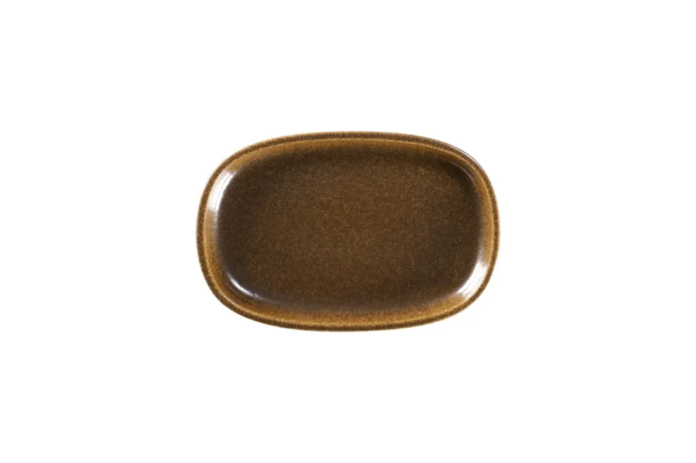 Achat Immédiat Plat ovale bronze porcelaine vitrifiée 23 cm Rakstone Ease Rak