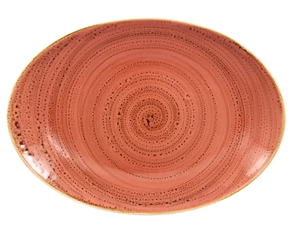 Plat ovale orange porcelaine vitrifiée 32 cm Twirl Rak Meilleur Prix
