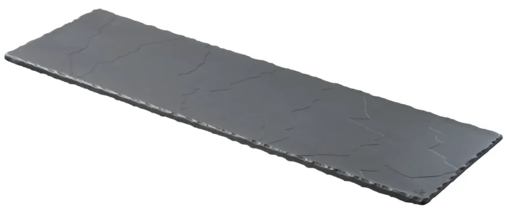 Prix Promo Plateau rectangulaire noir porcelaine culinaire 54 cm Basalt Revol