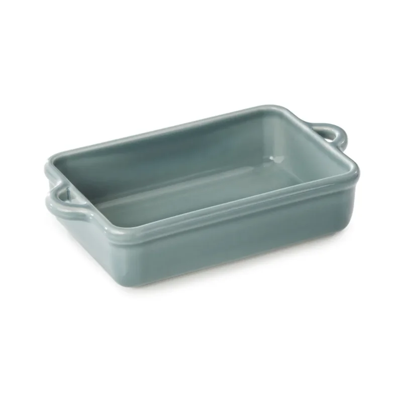 Livraison Express Plat à gratin rectangulaire Gris nuage porcelaine culinaire 18,5x12,5 cm Bombance Revol
