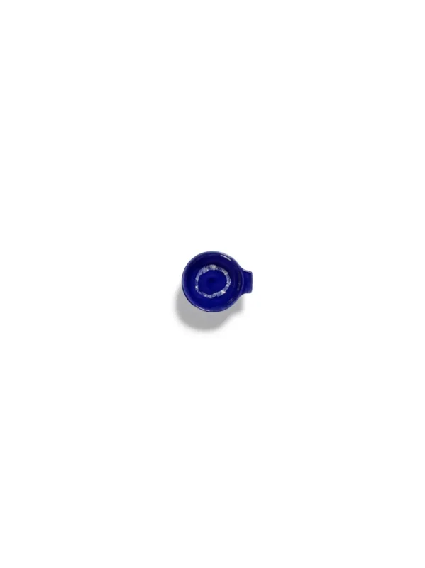 Produit De Marque Assiette à tapas rond lapis lazuli swirl - stripes blancs grès émaillé Ø 7,5 cm Feast By Ottolenghi Serax
