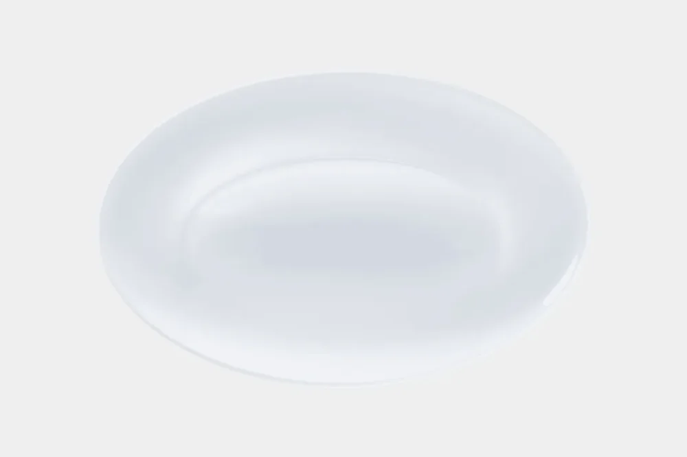 Offre Exclusive Plat de présentation ovale blanc porcelaine bone china 28 cm Feelings Rak