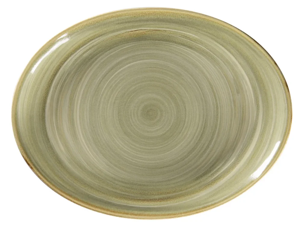 Plat ovale Emerald porcelaine vitrifiée 36 cm Rakstone Spot Rak Offre Exclusive
