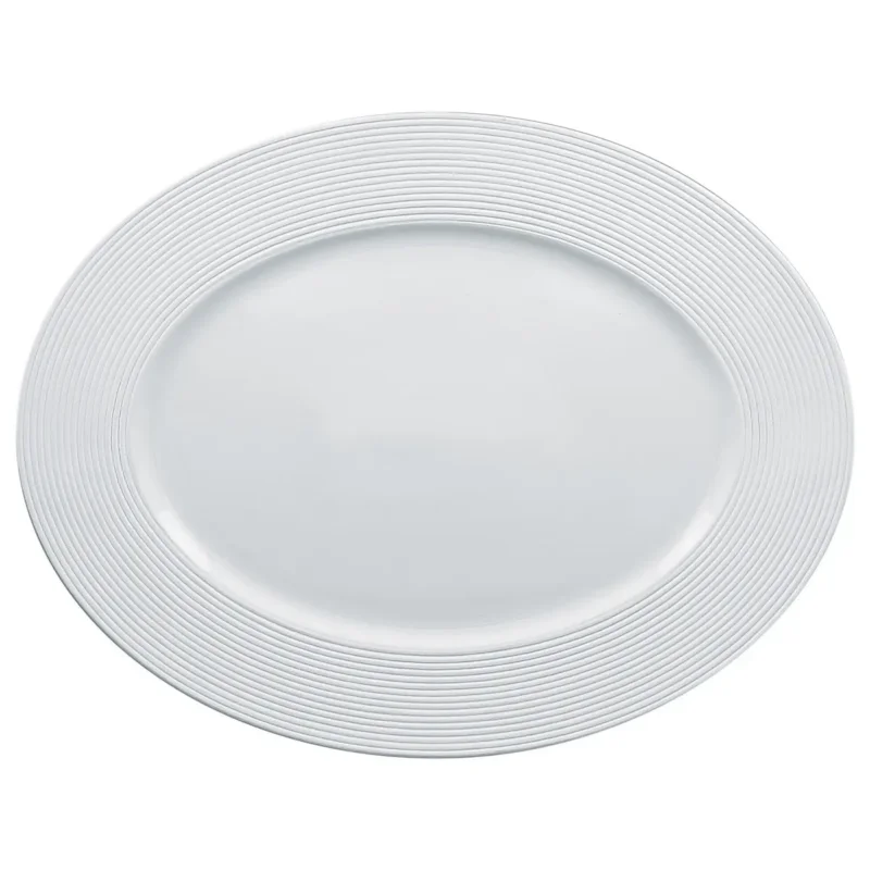 Plat ovale blanc porcelaine vitrifiée 34 cm EvolutionRak Acheter Direct