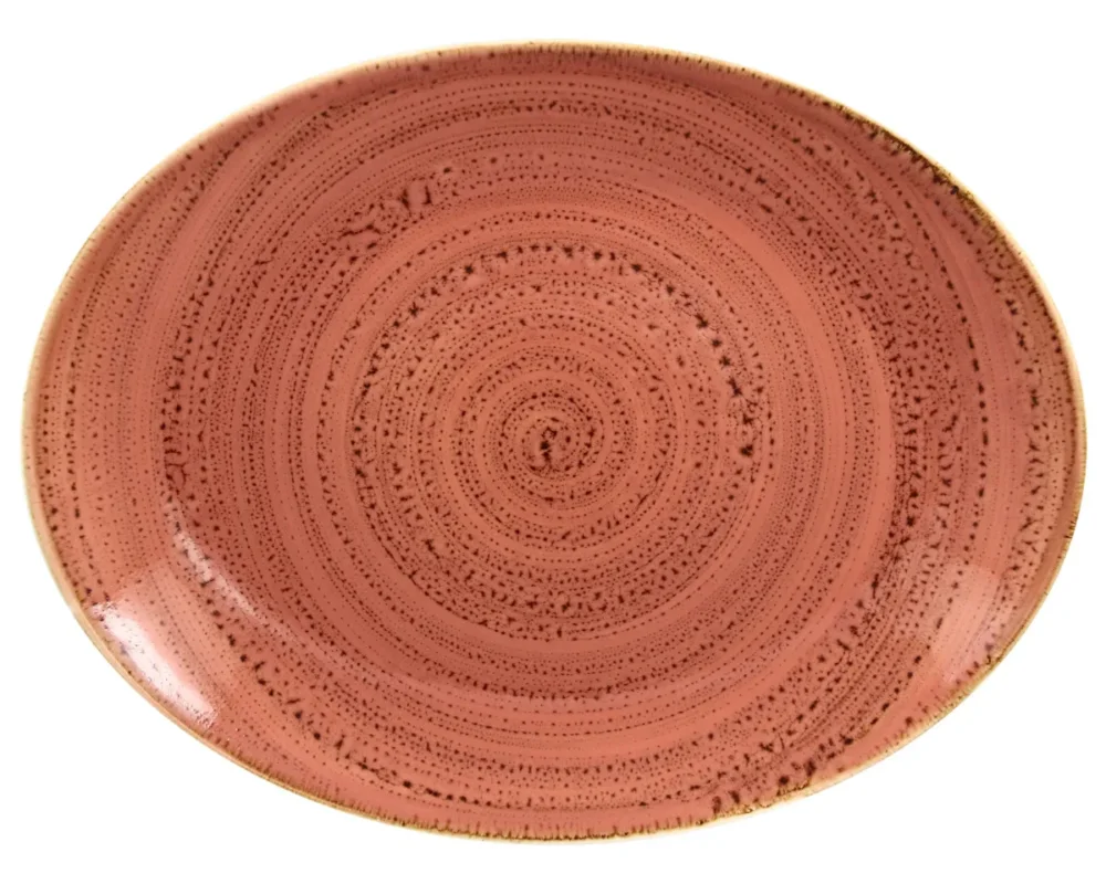 Plat ovale orange porcelaine vitrifiée 36 cm Twirl Rak Offre Exclusive
