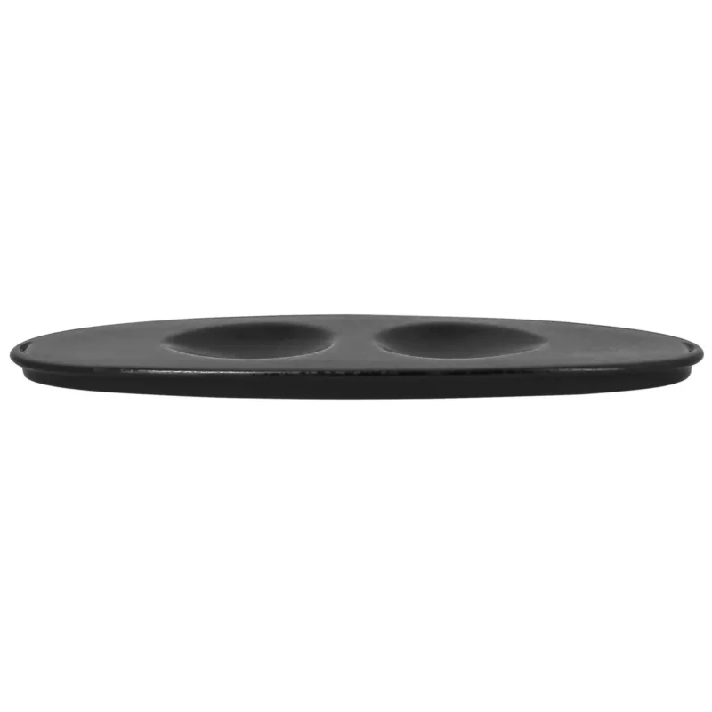 Plat ovale noir porcelaine vitrifiée 25 cm Picked Rak Meilleure Vente