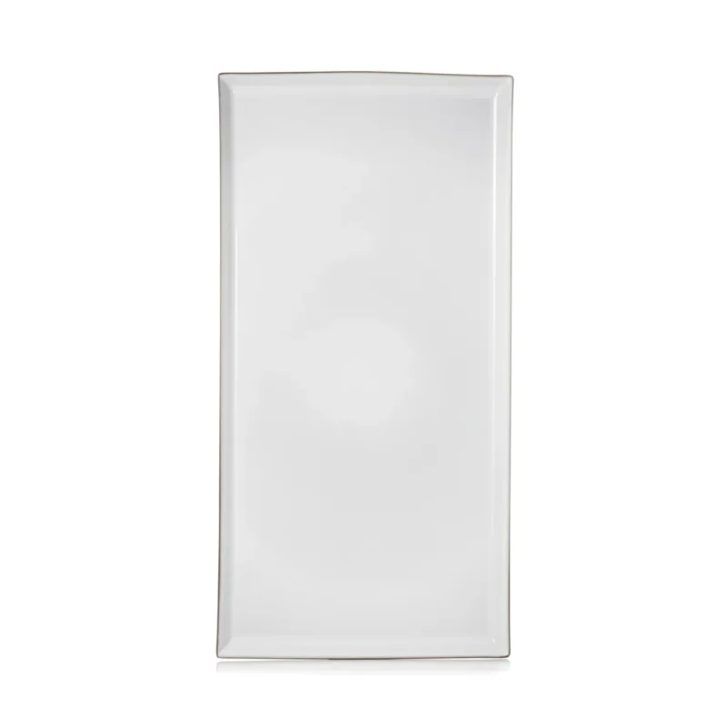 Prix Choc Plat rectangulaire blanc cumulus porcelaine culinaire 55,5 cm Equinoxe Revol