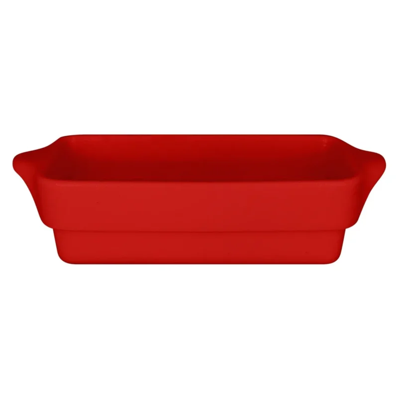 Achetez Aujourd’hui Terrine rectangulaire rouge porcelaine vitrifiée 24x10 cm Chefs Fusion Rak