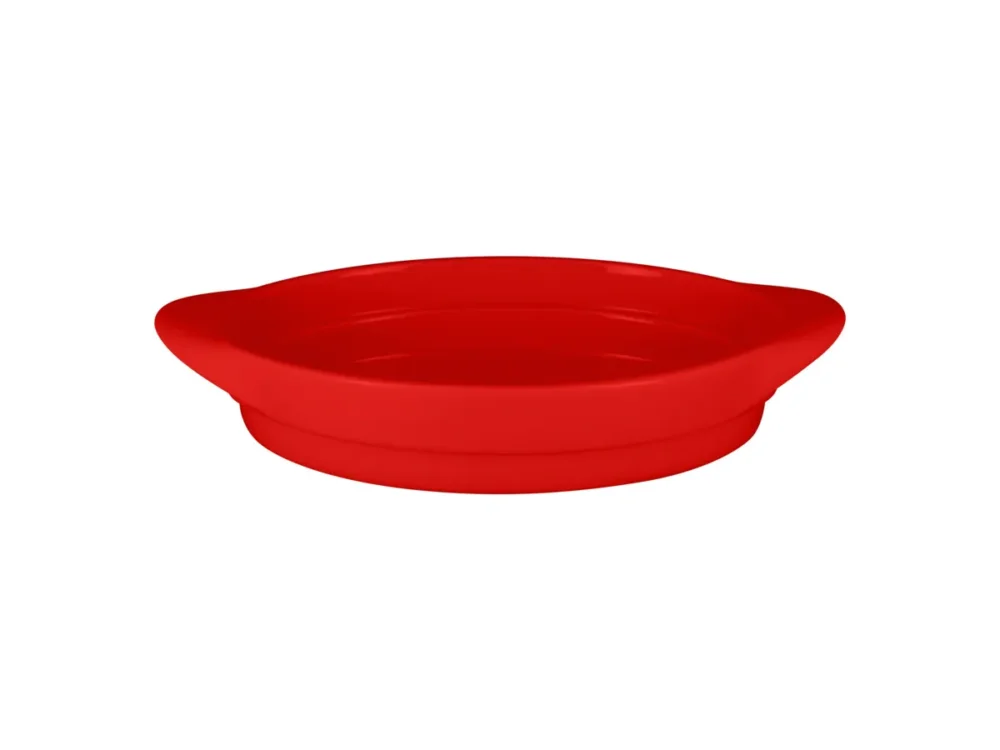 Super Prix Plat ovale rouge porcelaine vitrifiée 31x18 cm Chefs Fusion Rak