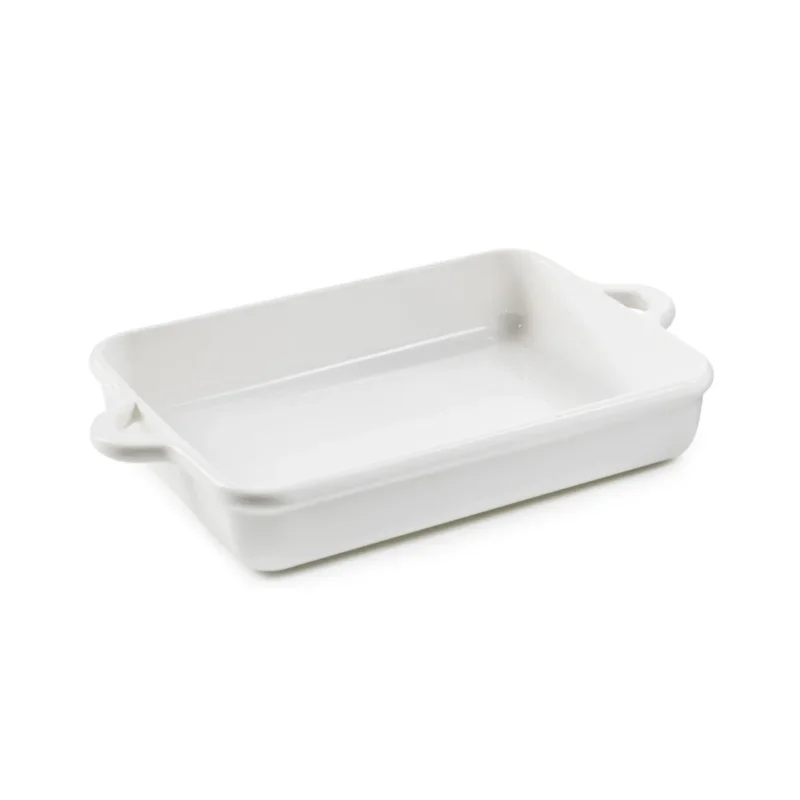 Livraison Gratuite Plat pour induction rectangulaire Blanc albâtre porcelaine culinaire 34x25 cm Bombance Revol
