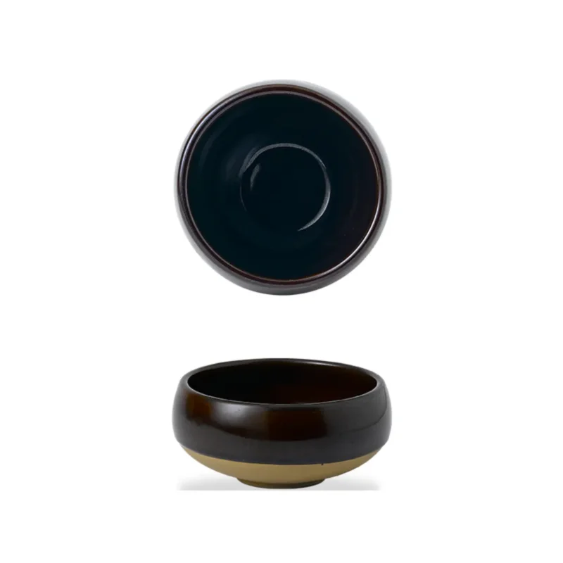 Solde Bol rond brun porcelaine vitrifiée Ø 12 cm Emerge Cinnamon Churchill