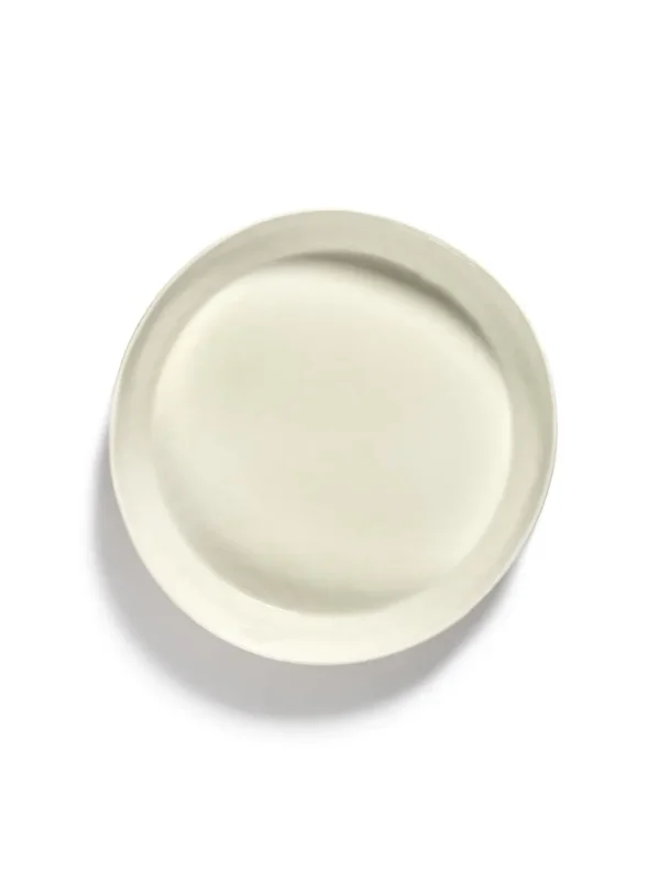 Populaire Plat rond blanc swirl - stripes rouge grès émaillé Ø 36 cm Feast By Ottolenghi Serax
