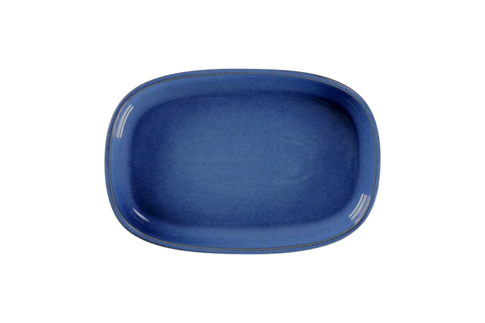 Promotion Plat creux ovale bleu porcelaine vitrifiée 30 cm Rakstone Ease Rak