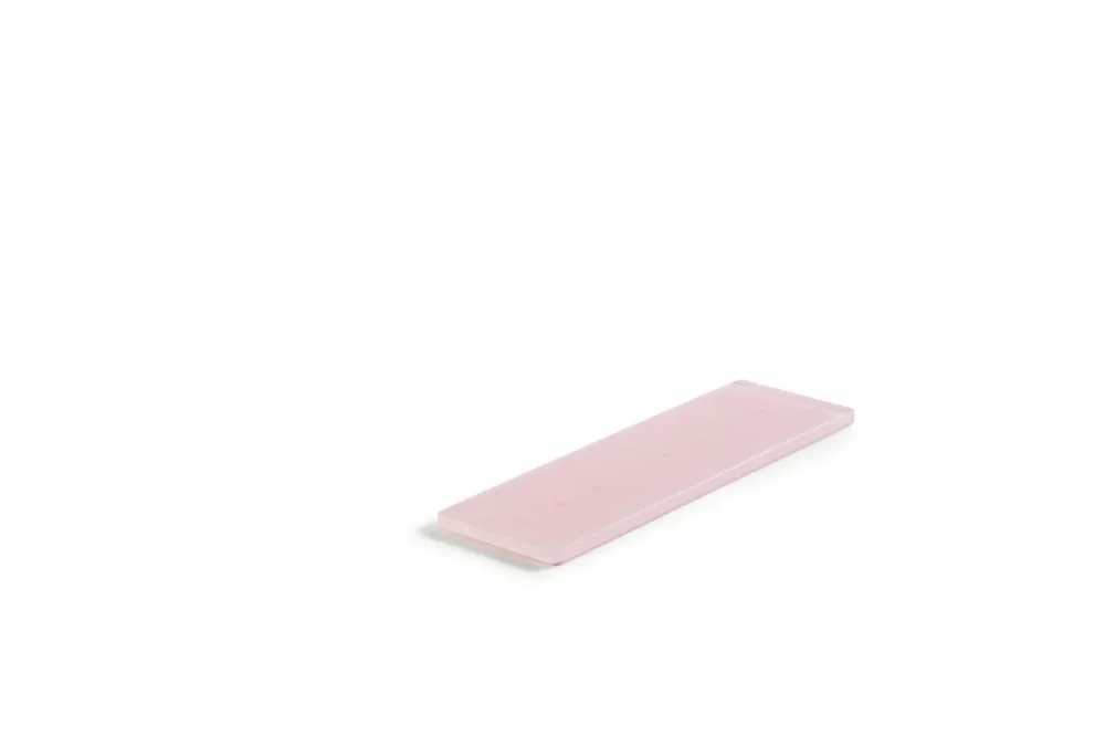 Pas Cher Barrette de dégustation rectangulaire rose résine Nacryl® 30 cm Mealplak