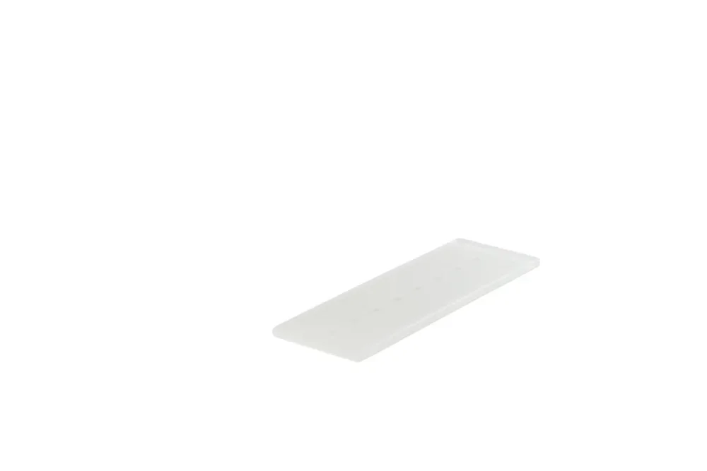 Barrette de dégustation rectangulaire blanc résine Nacryl® 30 cm Mealplak Quantité Limitée