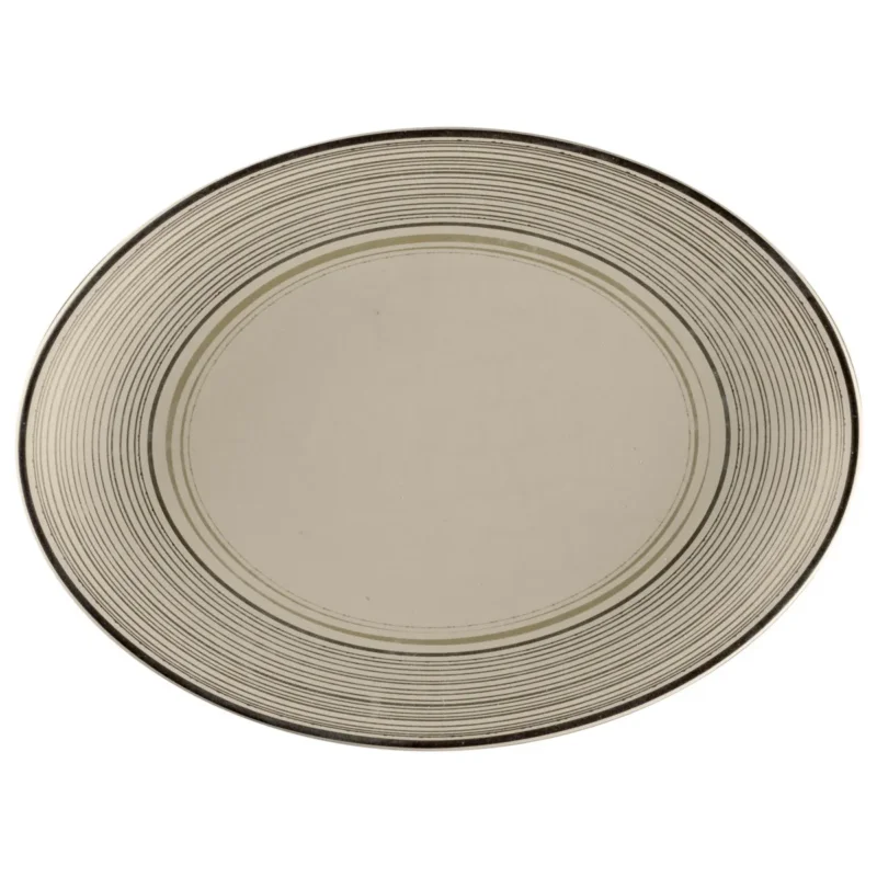 Nouveauté Plat ovale Argila Décor Larissa porcelaine 26 cm Earth Rak