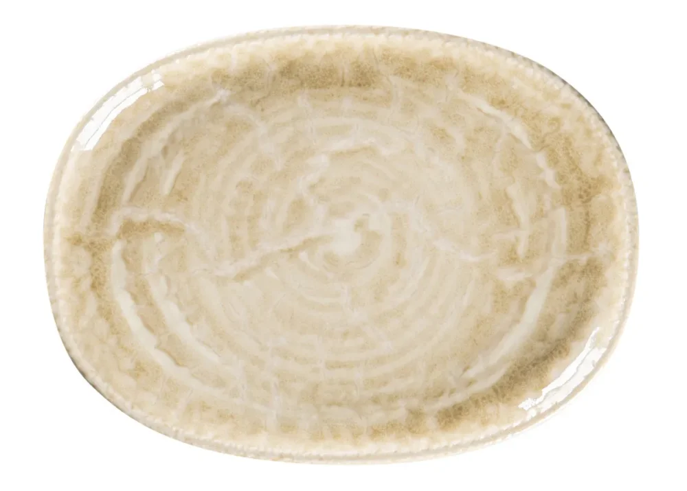 Acheter En Ligne Plat coupe ovale vanilla porcelaine vitrifiée 25 cm Krush Rak