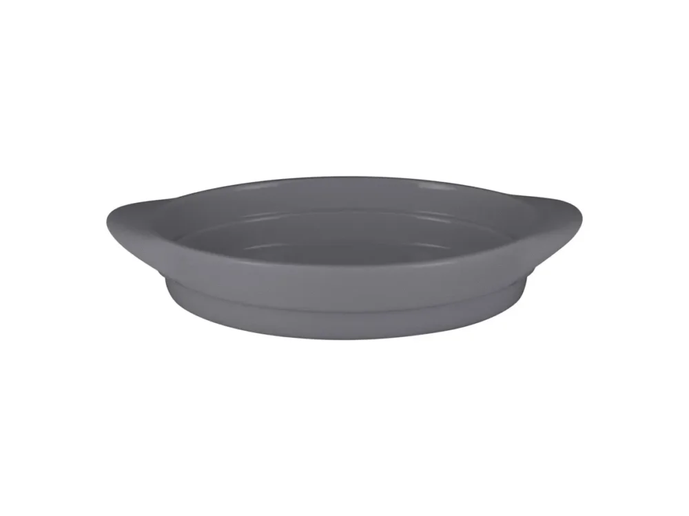 Nouveauté Plat ovale gris porcelaine vitrifiée 31x18 cm Chefs Fusion Rak