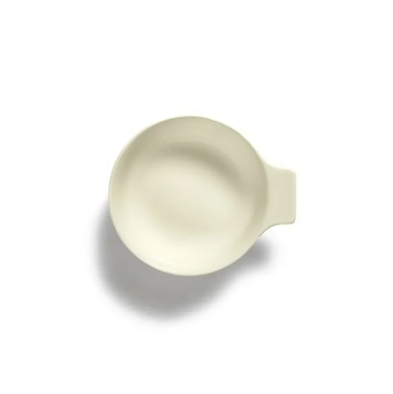 Prix Bas Assiette à tapas rond blanc swirl - stripes bleu grès émaillé Ø 11 cm Feast By Ottolenghi Serax