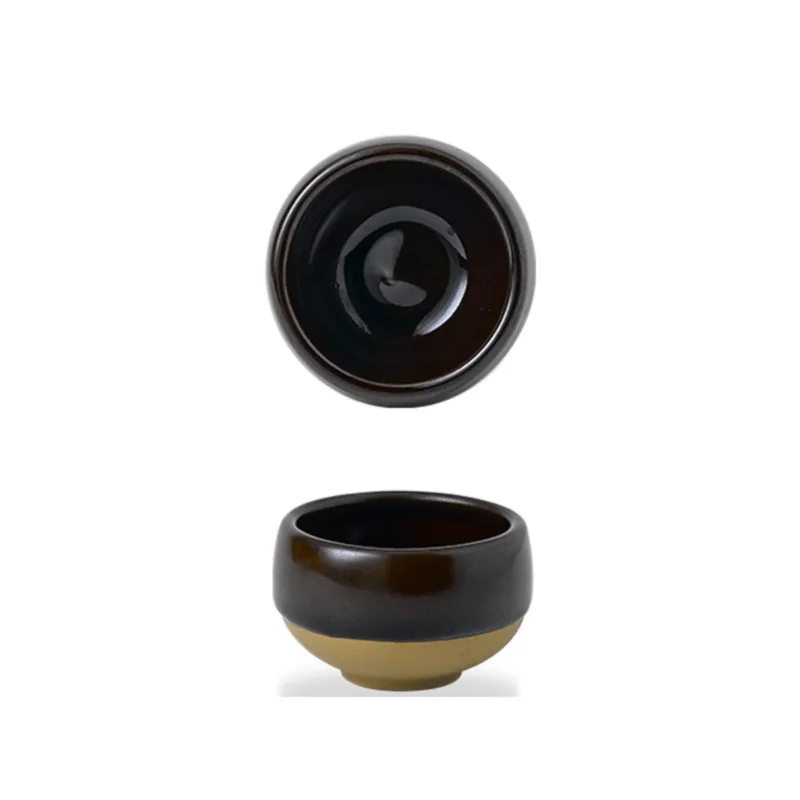 Pot à sauce rond brun porcelaine vitrifiée Ø 6 cm Emerge Cinnamon Churchill Meilleur Prix