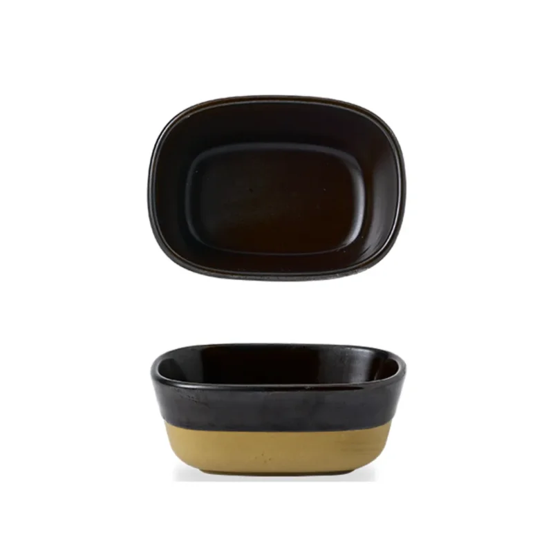 Plat à partager rectangulaire brun porcelaine vitrifiée 12 cm Emerge Cinnamon Churchill Promotion