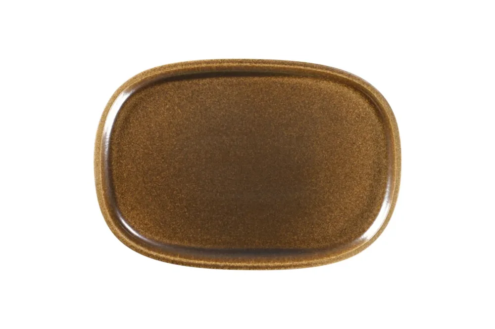 Populaire Plat rectangulaire bronze porcelaine vitrifiée 33,2 cm Rakstone Ease Rak
