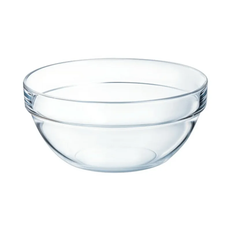 Soldes Saladier rond transparent verre trempé Ø 17 cm Empilable Arcoroc