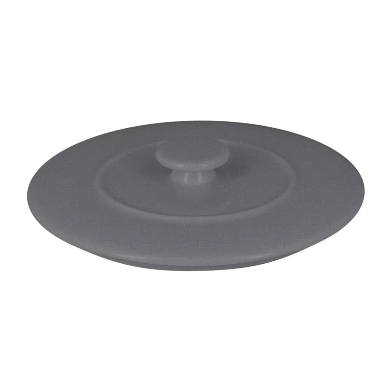 Couvercle pour soupière rond gris porcelaine vitrifiée Ø 15 cm Chefs Fusion Rak Usine Directe