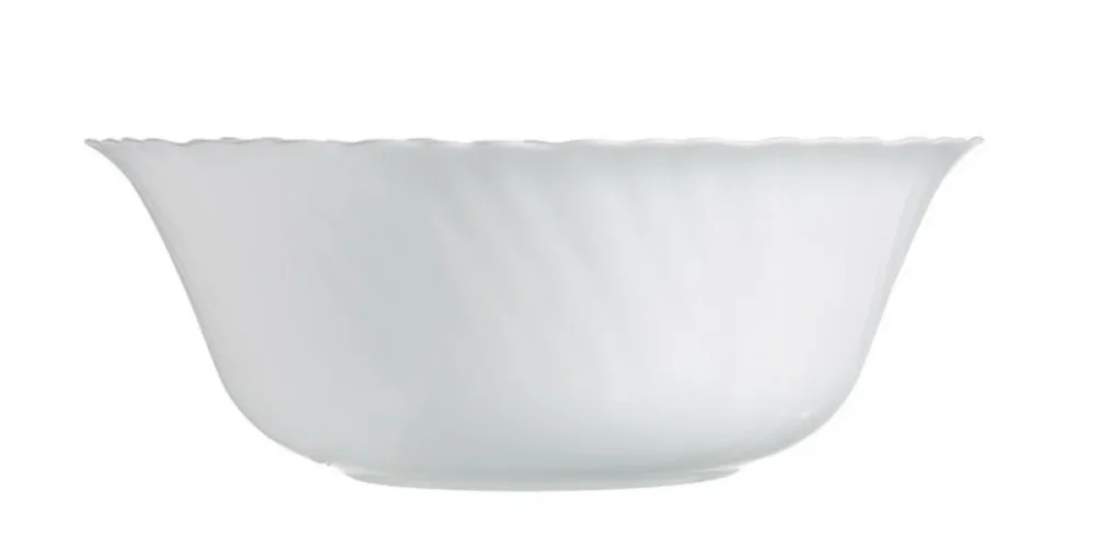 Saladier rond blanc verre opal Ø 24,8 cm Feston Luminarc Prix Cassé