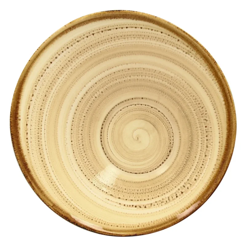 Meilleure Vente Saladier beige porcelaine vitrifiée Ø 29 cm Twirl Rak