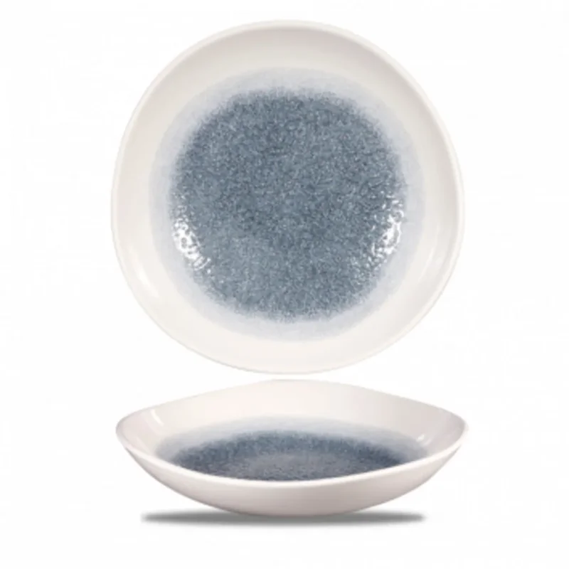 Saladier rond bleu porcelaine vitrifiée Ø 25,3 cm Raku Topaz Churchill Marque