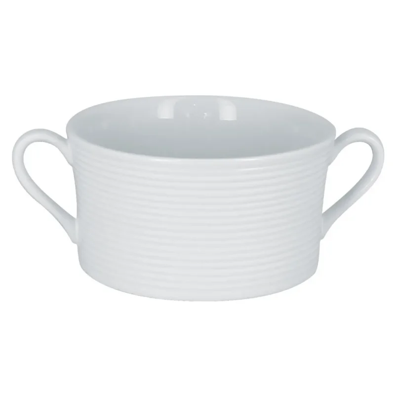 Usine Directe Tasse à bouillon rond blanc porcelaine vitrifiée 35 cl Ø 11 cm EvolutionRak