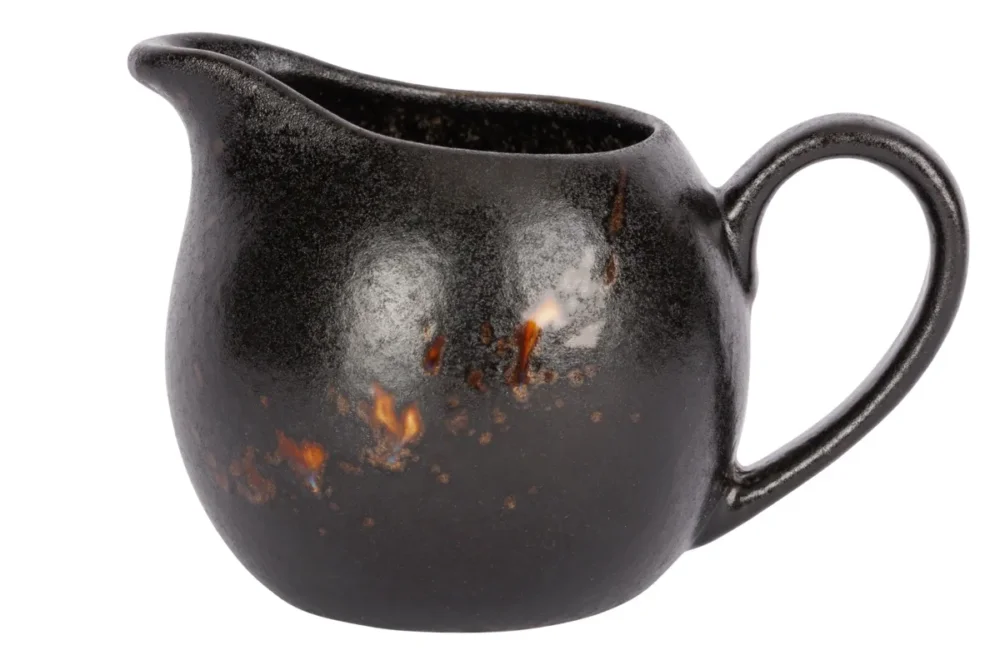 Top Vente Crémier/saucière noir porcelaine 14 cl Ø 11 cm Etna Proof