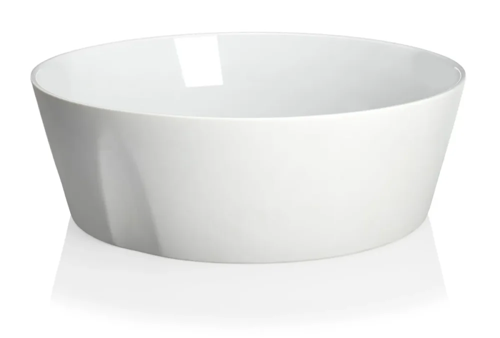 Prix Réduit Bol rond blanc porcelaine Ø 24 cm La Vaisselle De L'econome Degrenne