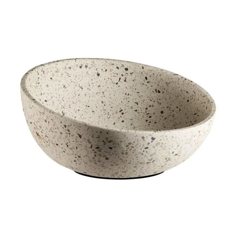 Commande En Gros Saladier béton blanc 26x26x13 cm 1,7 L Terrazzo Aps