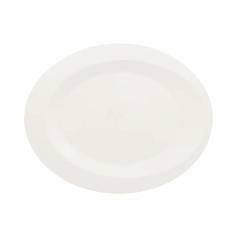 Plat ovale ivoire porcelaine vitrifiée 36,2 cm Giro Rak Populaire