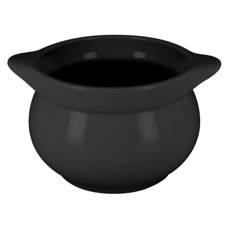 Soupière rond noir porcelaine vitrifiée Ø 10,8 cm Chefs Fusion Rak Petit Prix
