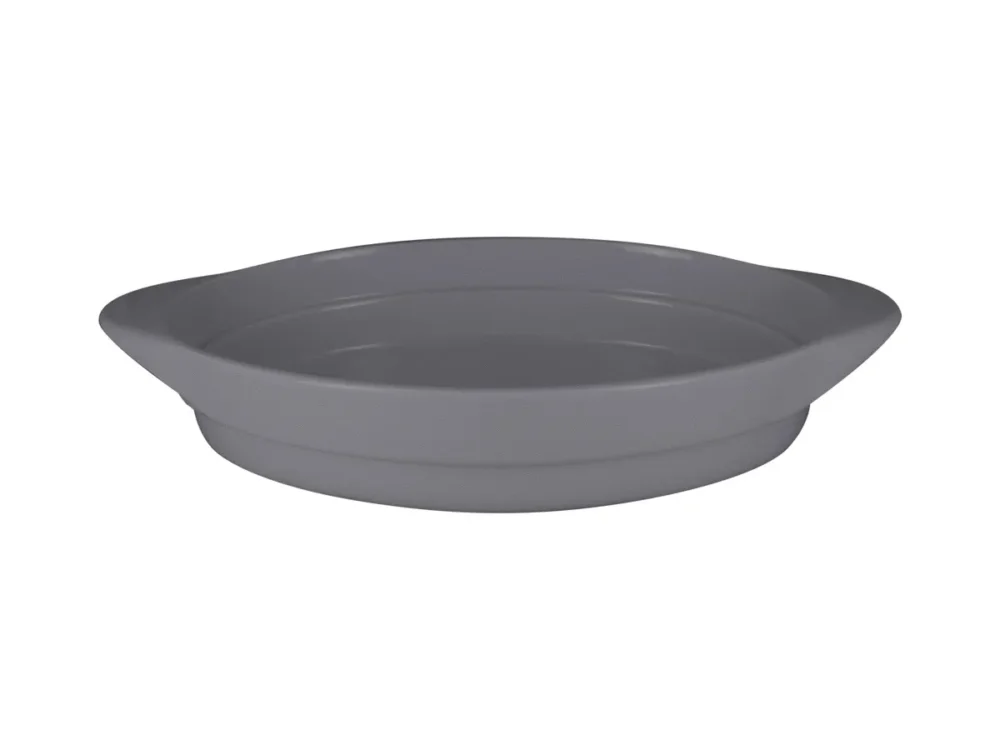 Dernier Modèle Plat ovale gris porcelaine vitrifiée 37x21 cm Chefs Fusion Rak